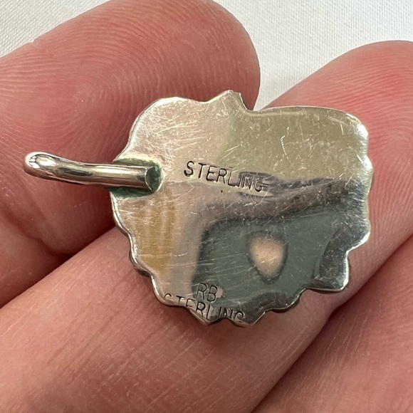 Vintage Navajo Robert Becenti matching Earrings and Pendant - Picture 8 of 11